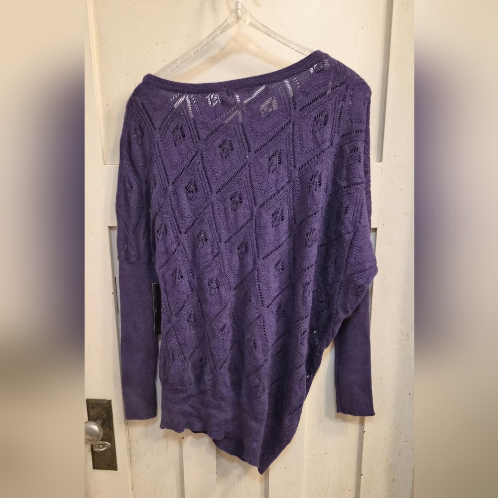 NWT Maglia Diamond Pointelle Knit Sweater – Deep Purple (XL) - Picture 5 of 5